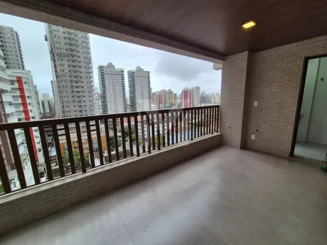 Apartamento novo de 2 suítes para locação no Canto do Forte, Praia Grande