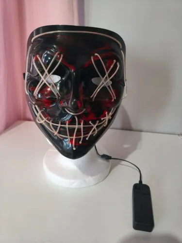 Máscara Cosplay The Purge que acende