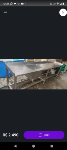 Bancada + tanque de inox escovado com cuba para cozinha industrial