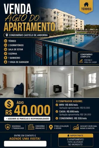 Apartamento castelo de Andorra ( assumir financiamento)