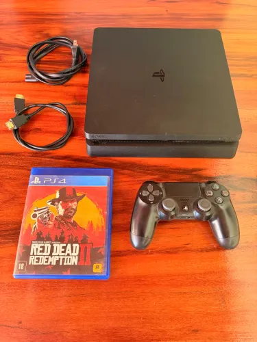 Ps4 slim de 1T com red dead incluso