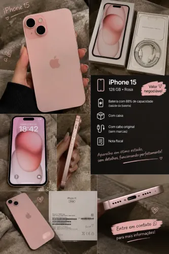 Vendo iPhone rosa 15