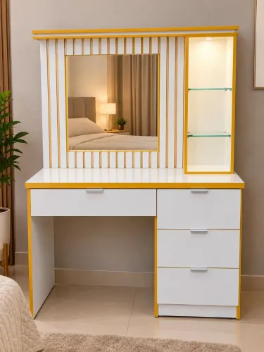 ? PENTEADEIRA BRANCA E AMARELA ? BELEZA E SOFISTICAÇÃO PARA SEU QUARTO! ?