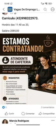 Vaga atendente