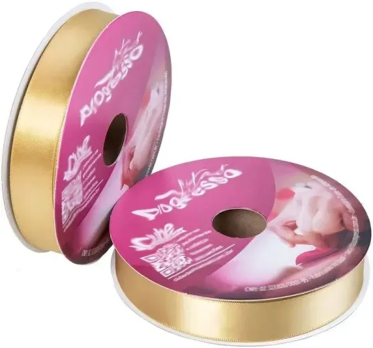 Fita de Cetim 22mm x 50mm Dourada Progresso Original