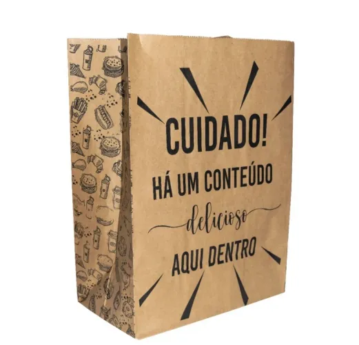 Saco de papel kraft Médio pra delivery 