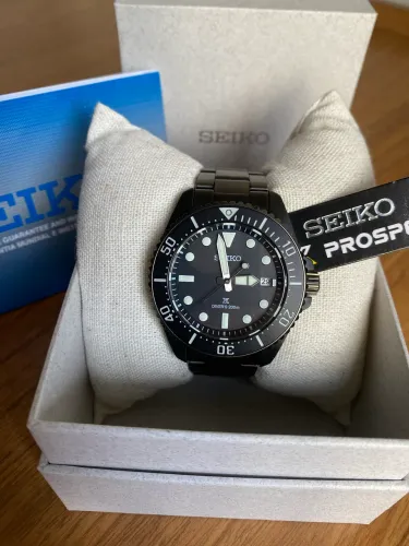SEIKO Prospex SNE599 relógio black pvd