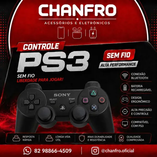 Controle PS3 Bluetooth 