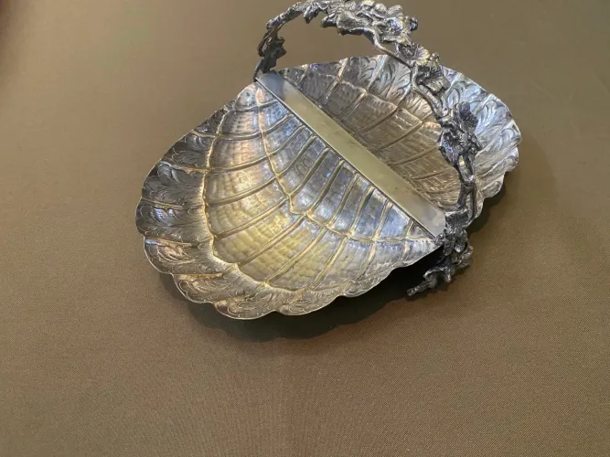 Cesta de Prata - Concha Aberta (Deslumbrante)
