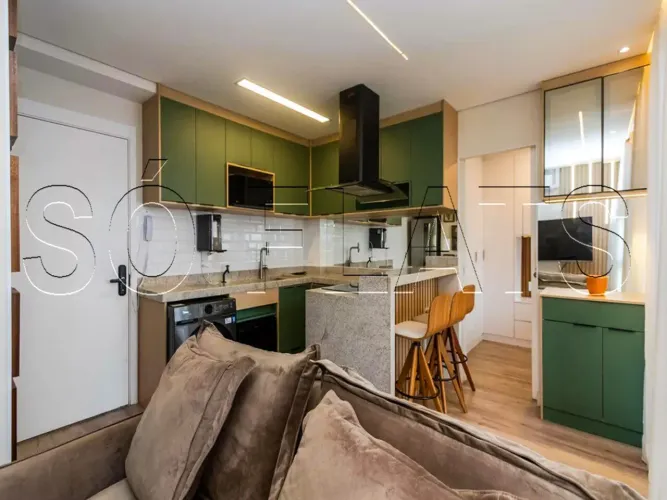 Apartamento mobiliado em Santo Amaro perto do metrô com lazer completo e alta liquidez