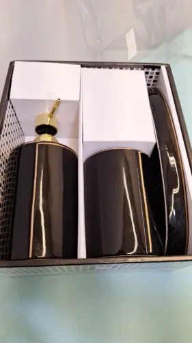 Kit banheiro em cerâmica 3 pcs
