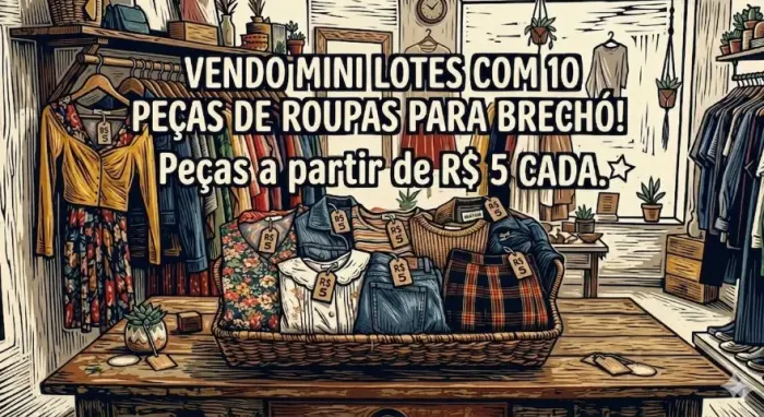 Roupa para brechó MINI LOTE 10 PEÇAS