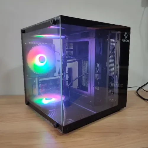Gabinete Gamer Aquário 3 Fans Preto Hayom GB1787