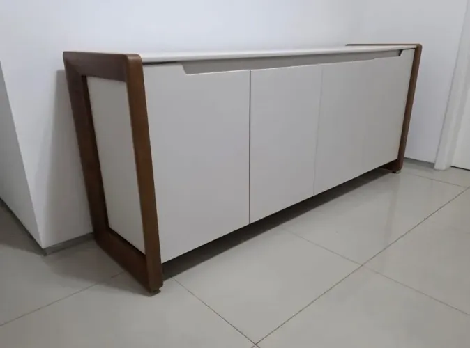 Buffet Bristol 189 cm - Off White Fosco c/ Natural