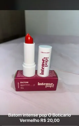 Batom Intense Pop O Boticario Vermelho