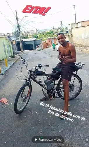 Bicicleta motorizada 80cc essa tá a pura desfazendo pq preciso pagar o aluguel só vim busc