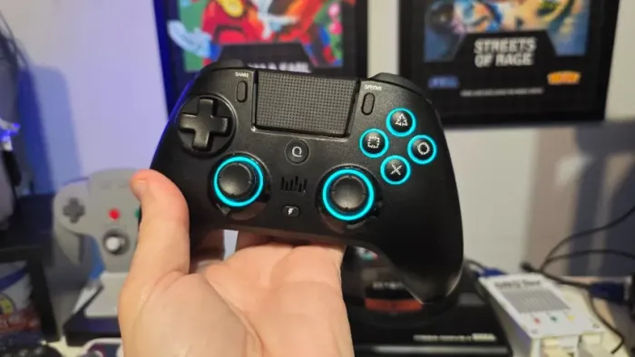 Controle bluetooth QRD Spark N5 pra PlayStation 4 PS4/PS3 (também funciona no PC)