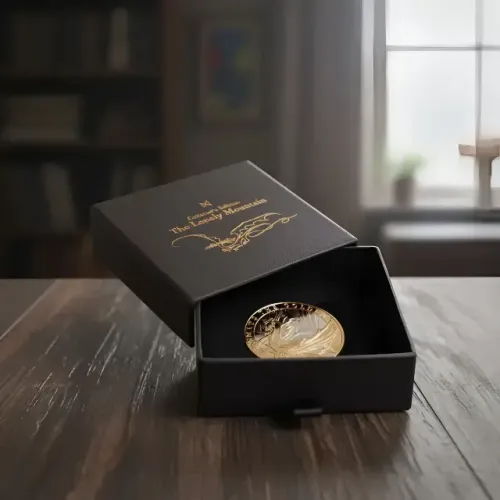 Moeda Medalhão Colecionável O Hobbit Lonely Mountain Smaug