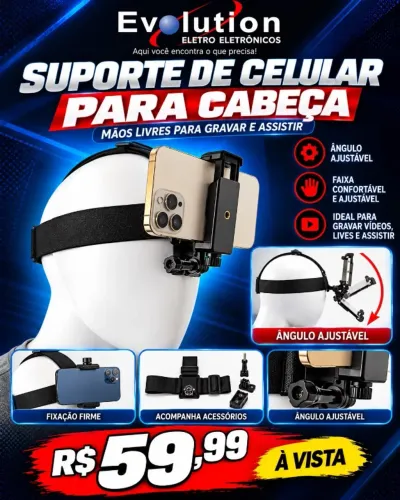 SUPORTE ESPORTIVO DE CELULAR PARA CABEÇA-PRODUTO NOVO!