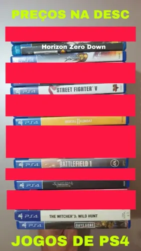 6 Jogos Originais PS4 Mídia Física - KOF, MK11, Battlefield, etc. - Vendo Separado ou Lote