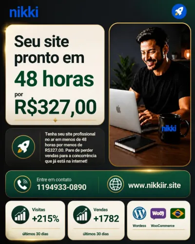 Um site fácil de gerenciar para você ter total autonomia.