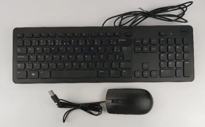 Teclado Dell USB com fio 0TY1YN + Mouse Dell USB com fio MS116