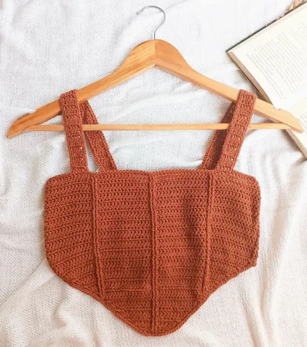 Cropped corset crochê