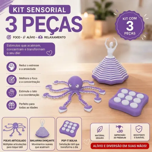 Kit brinquedo sensorial 