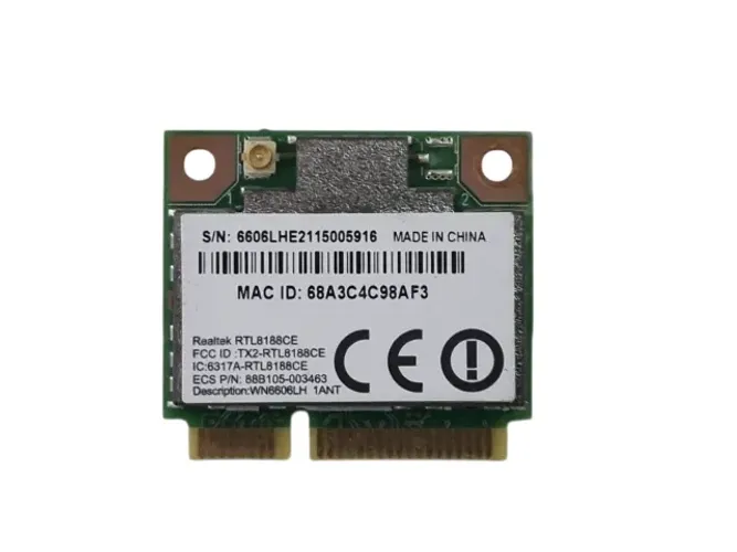 Placa Rede Sem Fio (wireless/wifi) Para Notebook Realtek RTL8188CE