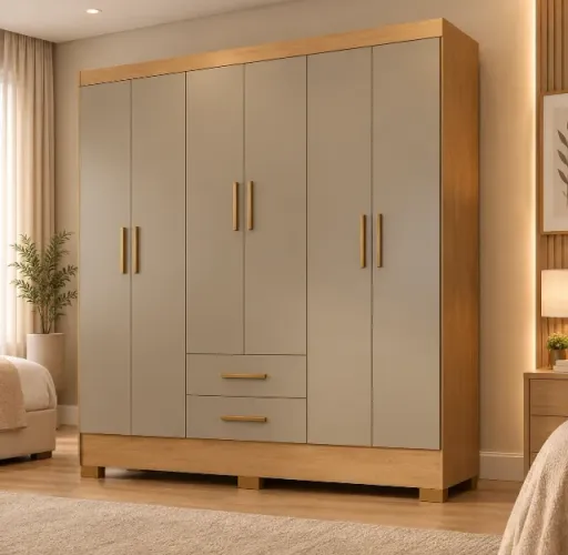 Guarda roupa com 6 portas em estoque