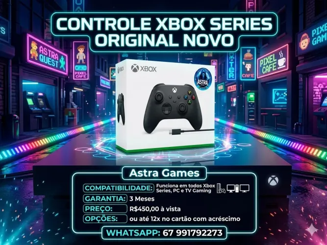Controle Xbox Series Original Novo Lacrado - Astra Games