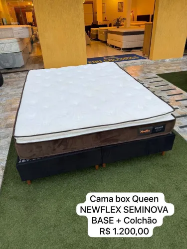 Colchão box QUEEN NEWFLEX SEMINOVA TOP - ENTREGO 