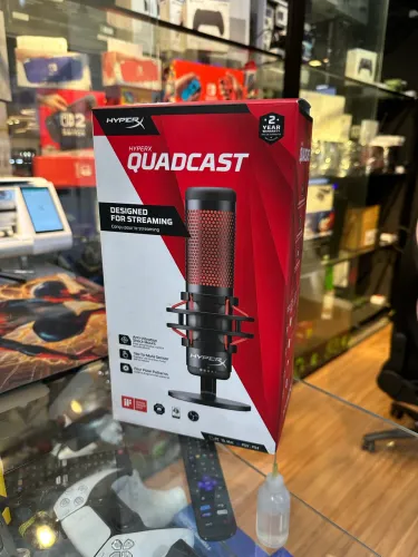 VENDO OU TROCO MICROFONE HYPERX QUADCAST USB NOVO SEM USO ACEITO CARTÃO 