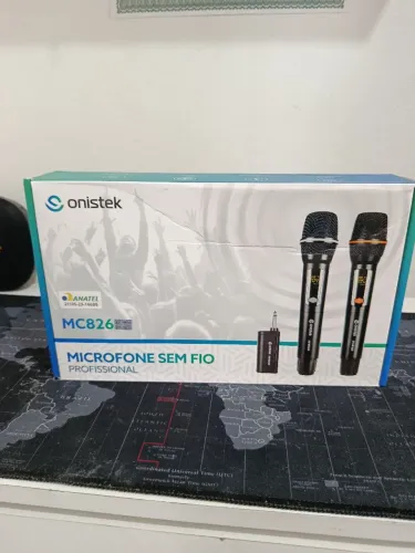 Microfone profissional duplo sem fio modelo recarregável / SUPER OFERTA 