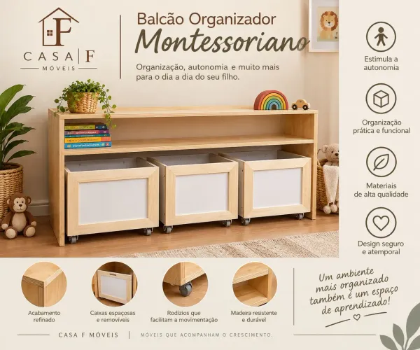 Balcão organizador (3 baús)