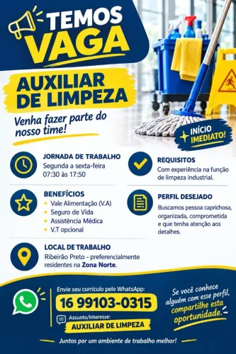 Auxiliar de Limpeza