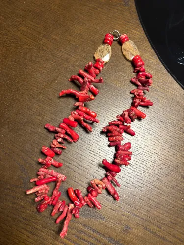  Máxi  colar de Coral vermelho 