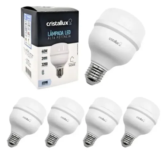 Kit 10 Lâmpadas Alta Potencia 40W 6500w Branco Frio