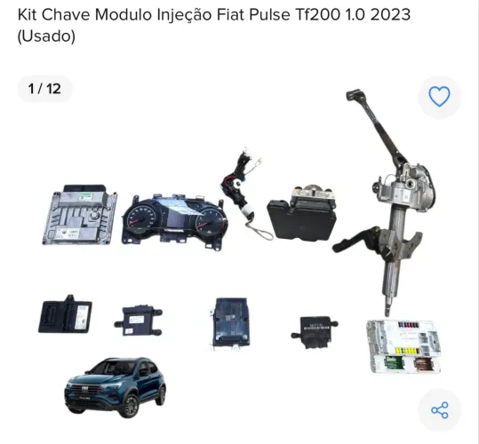 KIT MÓDULO INJEÇÃO FIAT PULSE DRIVE 1.0 TURBO AUTOMÁTICO 2022