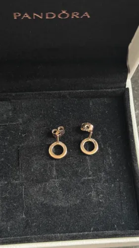 Brinco Pandora banhado a ouro rose 