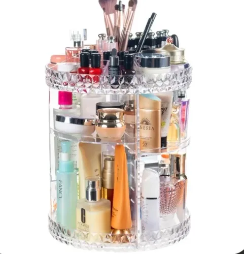Organizador de Cosméticos Giratório 360° Acrílico - NOVO