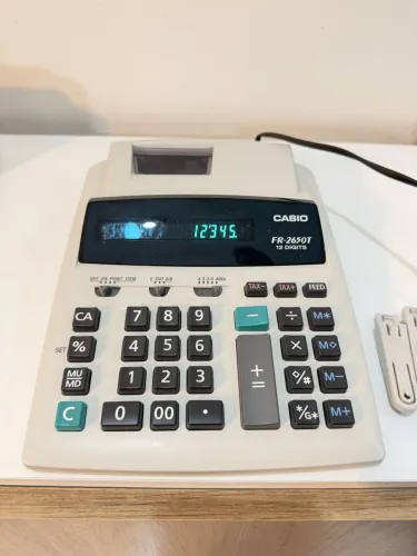 Calculadora com Impressora Casio FR-2650T (12 dígitos)