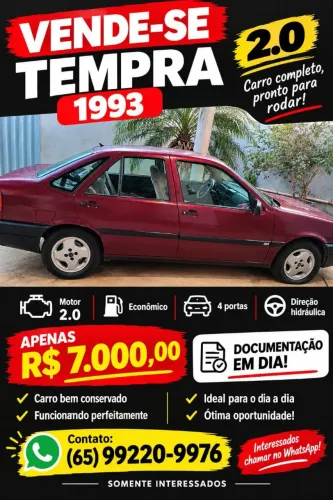 Fiat Tempra Ouro/prata 2.0 2P E 4P 1993
