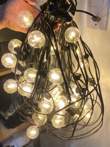 Varal de luz De Corda 45 Lampadas Led 23 metros Inquebrável