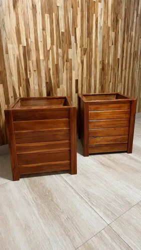 Suporte De Madeira Para Vasos