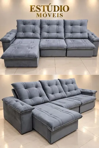Sofá Retrátil Reclinável 2,90cm