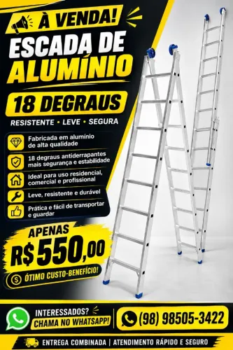 Escada de alumínio nova 500