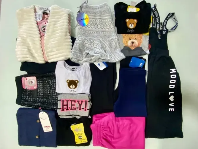 LOTE ROUPA INFANTIL 16 MENINA TAMANHO 16/18 (COM ETIQUETAS)