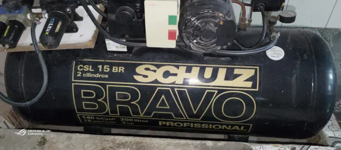 Compressor De Ar Schulz 200l Bravo Csl 15br Motor Weg 3hp
