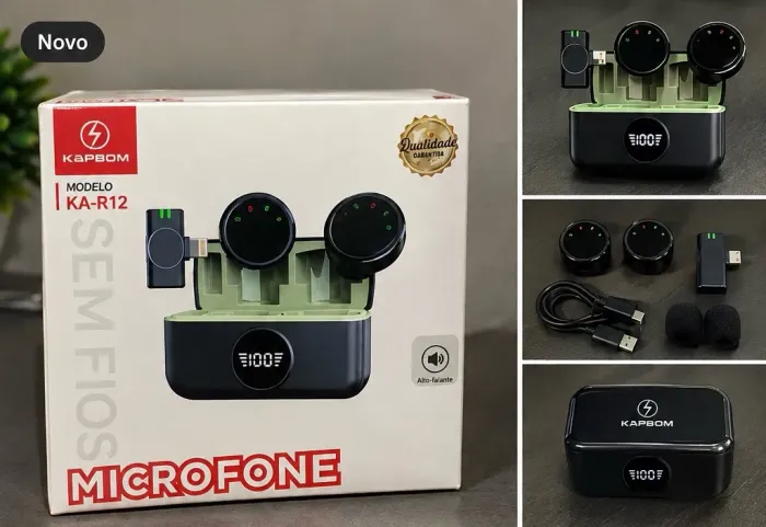 Microfone lapela / sem fio , Bluetooth